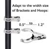 ABIY Garden Clips, 40 PCS Stainless Steel Heavy Duty Greenhouse Clamps For Secure Netting And Covers