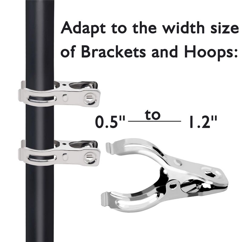 ABIY Garden Clips, 40 PCS Stainless Steel Heavy Duty Greenhouse Clamps For Secure Netting And Covers