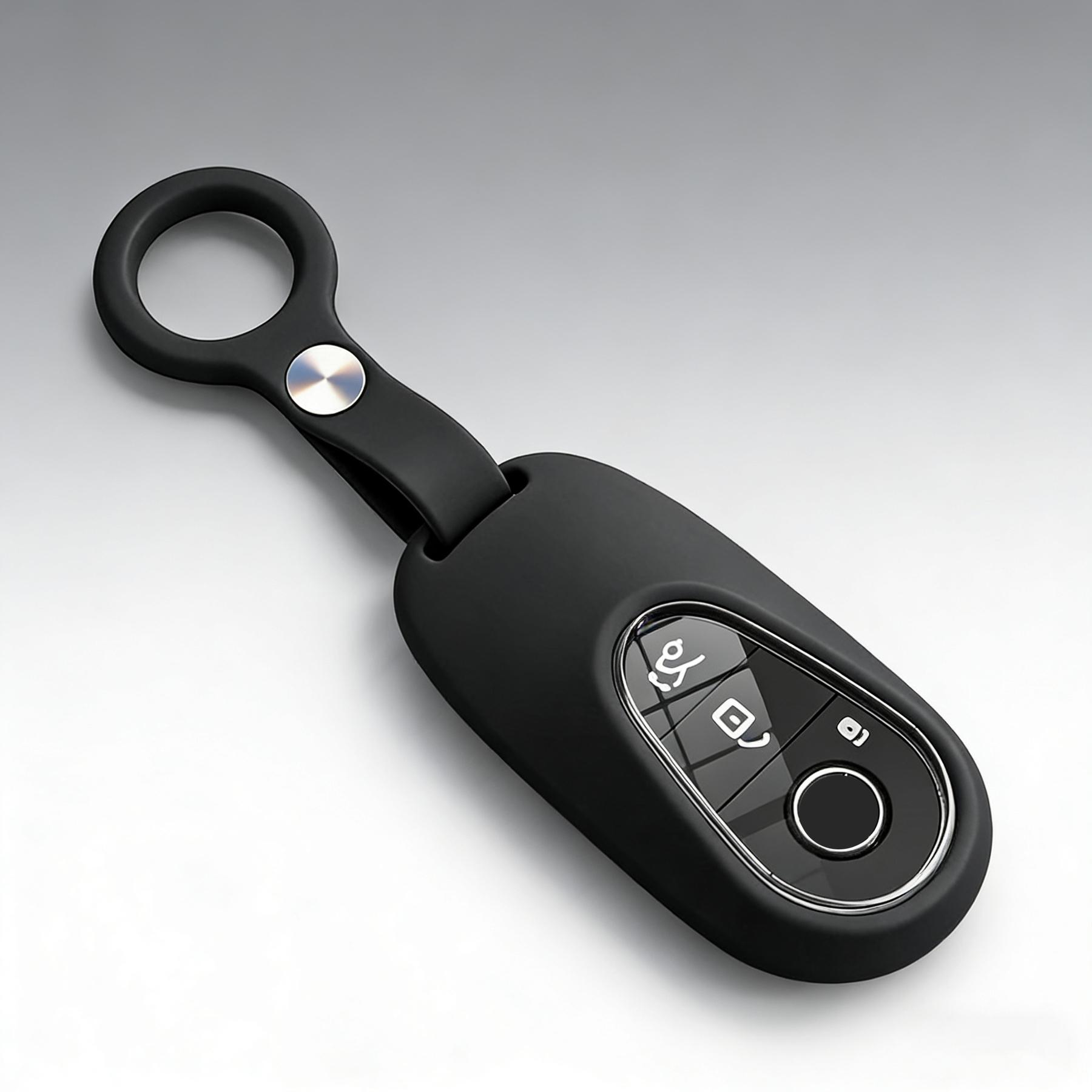 

Silky Soft Silicone Key Case Holder For Mercedes Benz S 400L C 260L Maybach S 480 W206 C200 Class C Fob Keychain Accessories