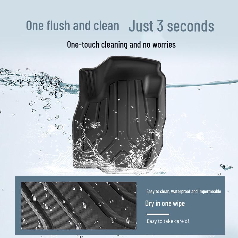 Compatible Floor Mats Set for 2025 Volkswagen Tharu: TPE Eco-Friendly Car, Trunk, and Seat Back Mats.