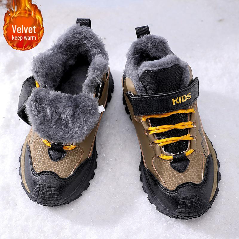 Outdoor Hiking Shoes for Older Children, Boys' Snow Boots, and Children's Cotton Shoes