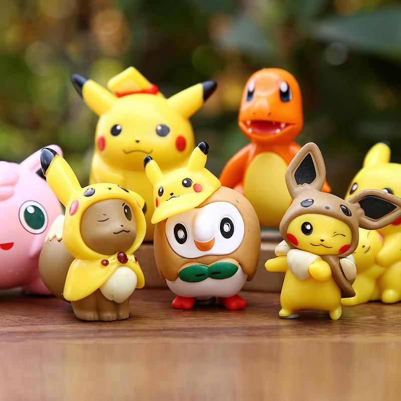 Mini Pokmon Collectible Figures Desktop Car Decoration Ornaments Children For