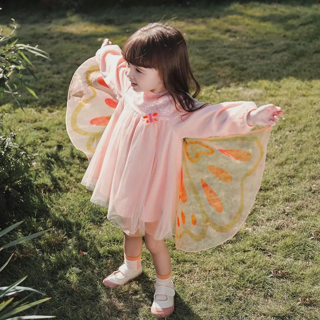 Girls' Butterfly Dress - Spring 2025 Sweet Mesh Princess Skirt