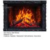 Removable PVC Wall Decor Fireplace Flame Decal, Vintage European Background Sticker, Self-Adhesive Decal Waterproof Mural for Living Room Dining Space