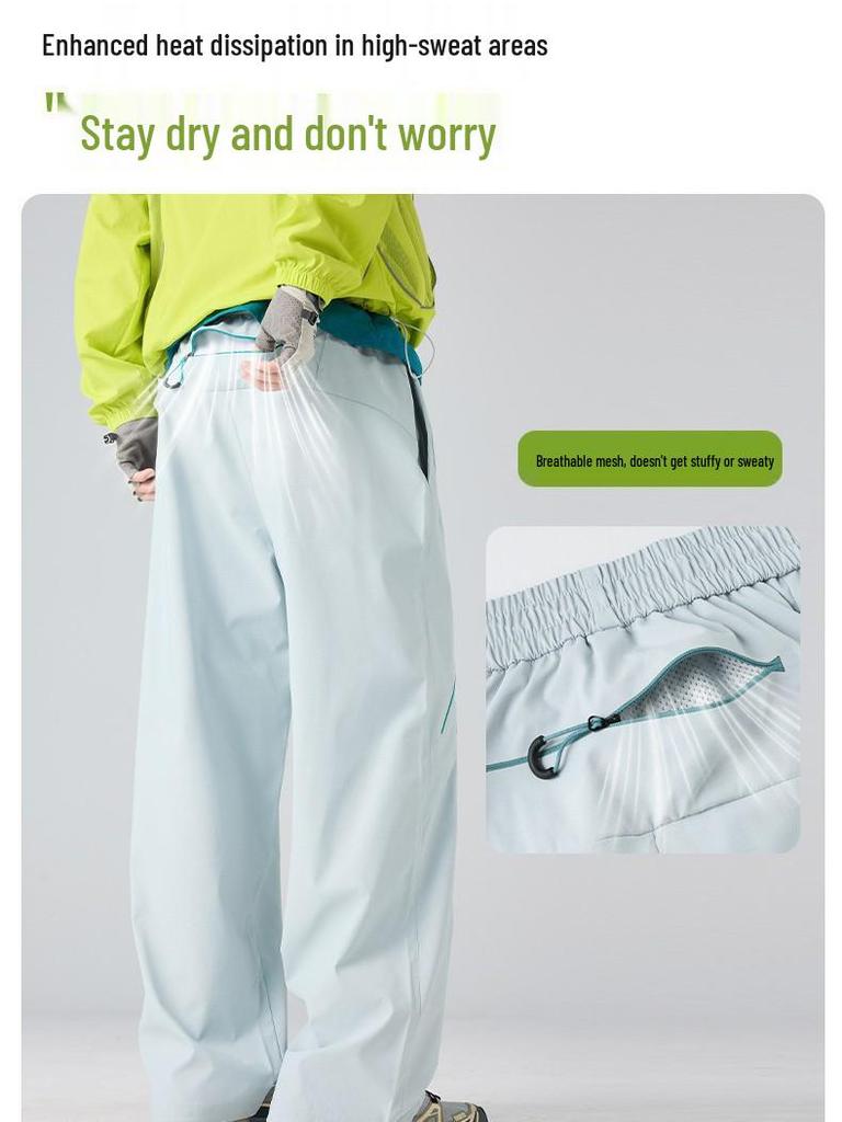 Unisex Quick-Drying Mountain-Style Outdoor Pants – Lightweight, Waterproof, Spring/Summer Casual Wear for Work or Sports