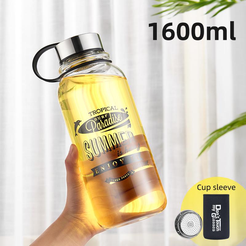 Large Capacity Glass Water Bottles Portable Leakproof Cup Outdoor Sports Camping Picnic Cycling Tour Drinking Bottle