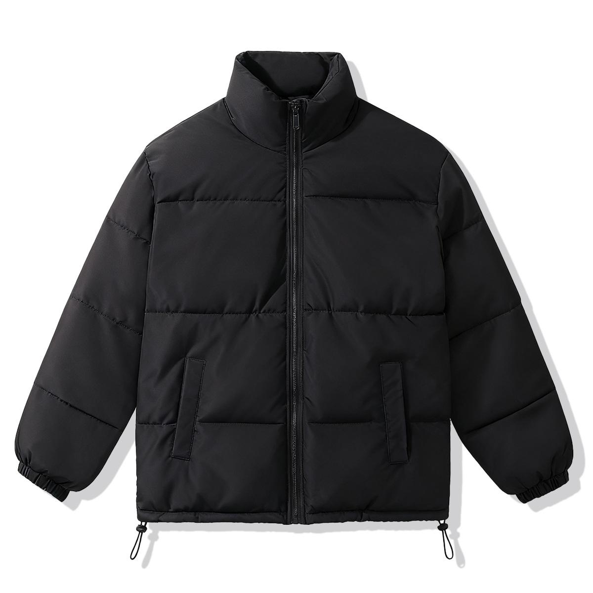 

Уютное и удобное хлопковое длинное пальто для женщин, простой стиль, толстое и теплое 420 г/м² однотонное. M чёрный