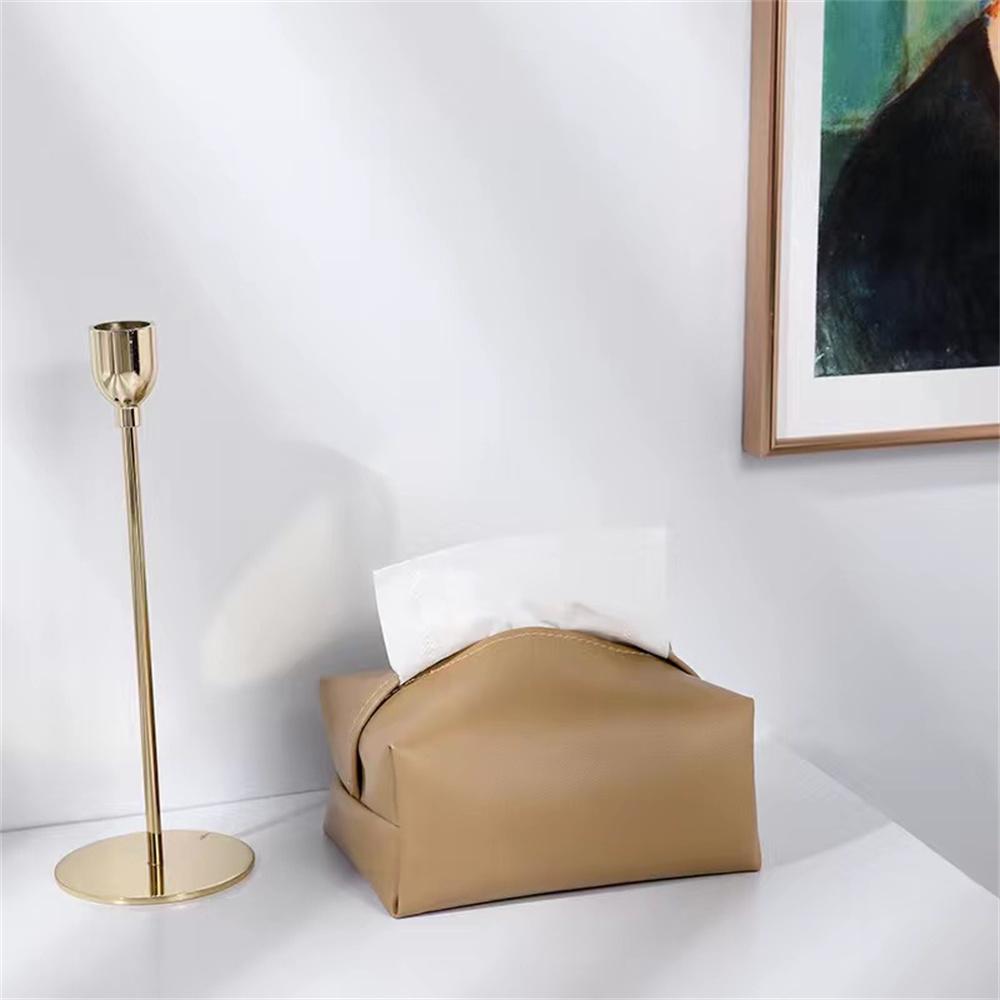 

Nordic Living Room Tea Table Napkin Holder Car Waterproof Leather Tissue Box Fashion Desktop Storage Box Kitchens Accessories хаки