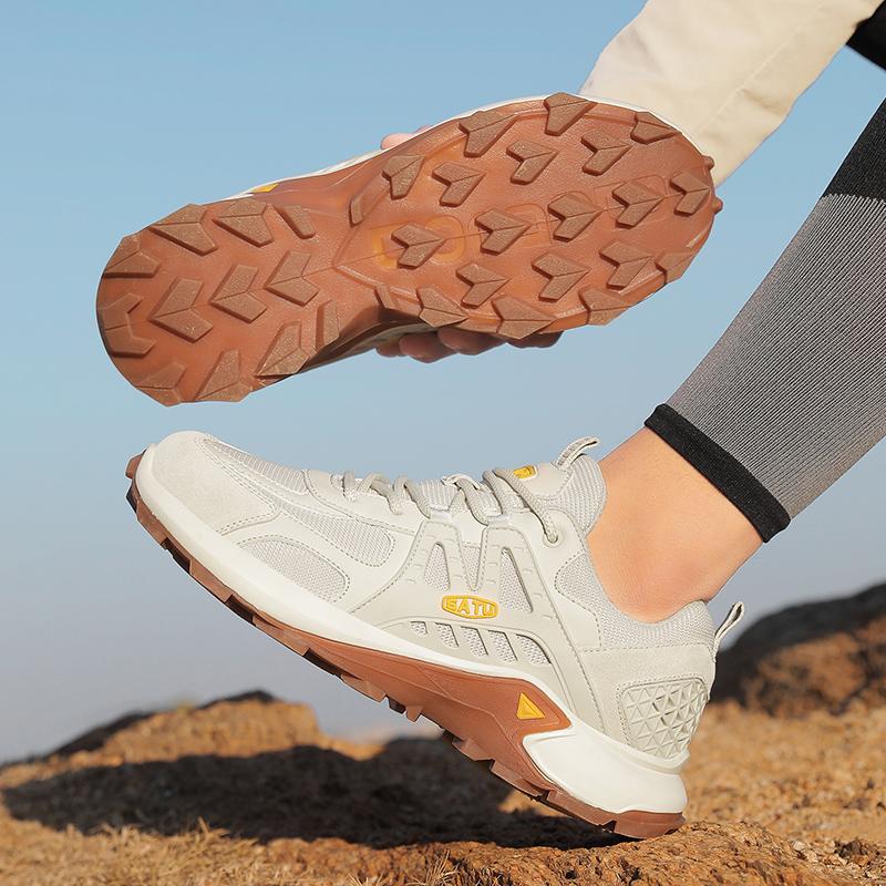 Wear Resistant Cowhide Sole Outdoor Hiking Shoes Men Sneakers Non-slip Sport Running Trekking Shoes for Men Outdoor Breathable