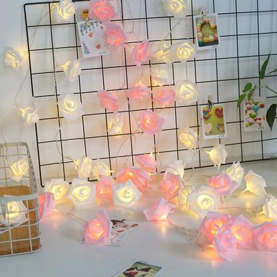 LED-Rosen-Blumen-Weihnachtslichterkette, Feen-Hochzeit, Weihnachtsfeier, Gartendekoration