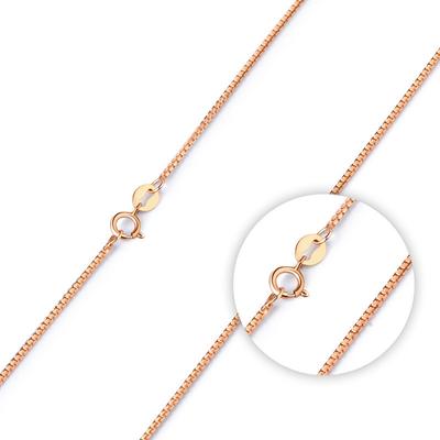 Fine Jewelry Rose Gold Collares Box Chain Necklace For Men & Women