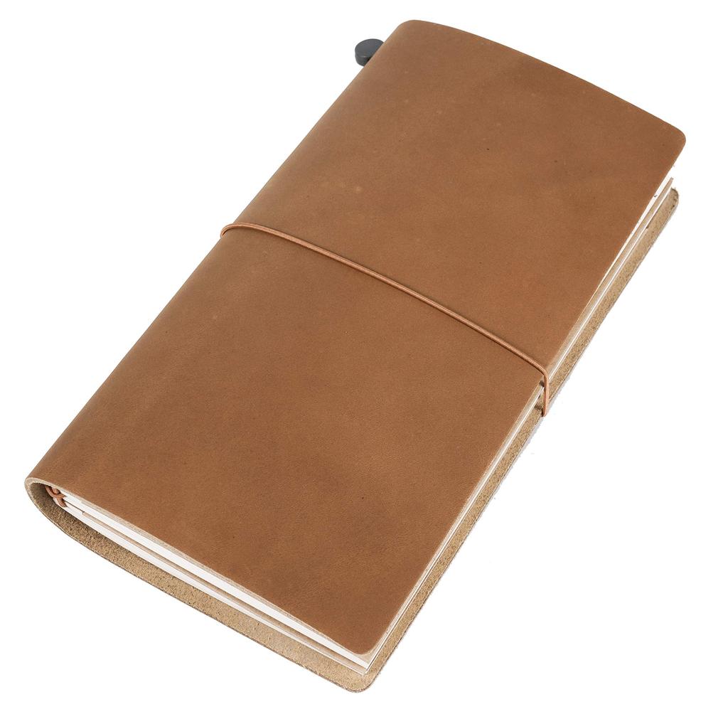 Collasaro Genuine Leather Notebook (Caramel, Medium, Regular Size, 220 X 125 Mm)