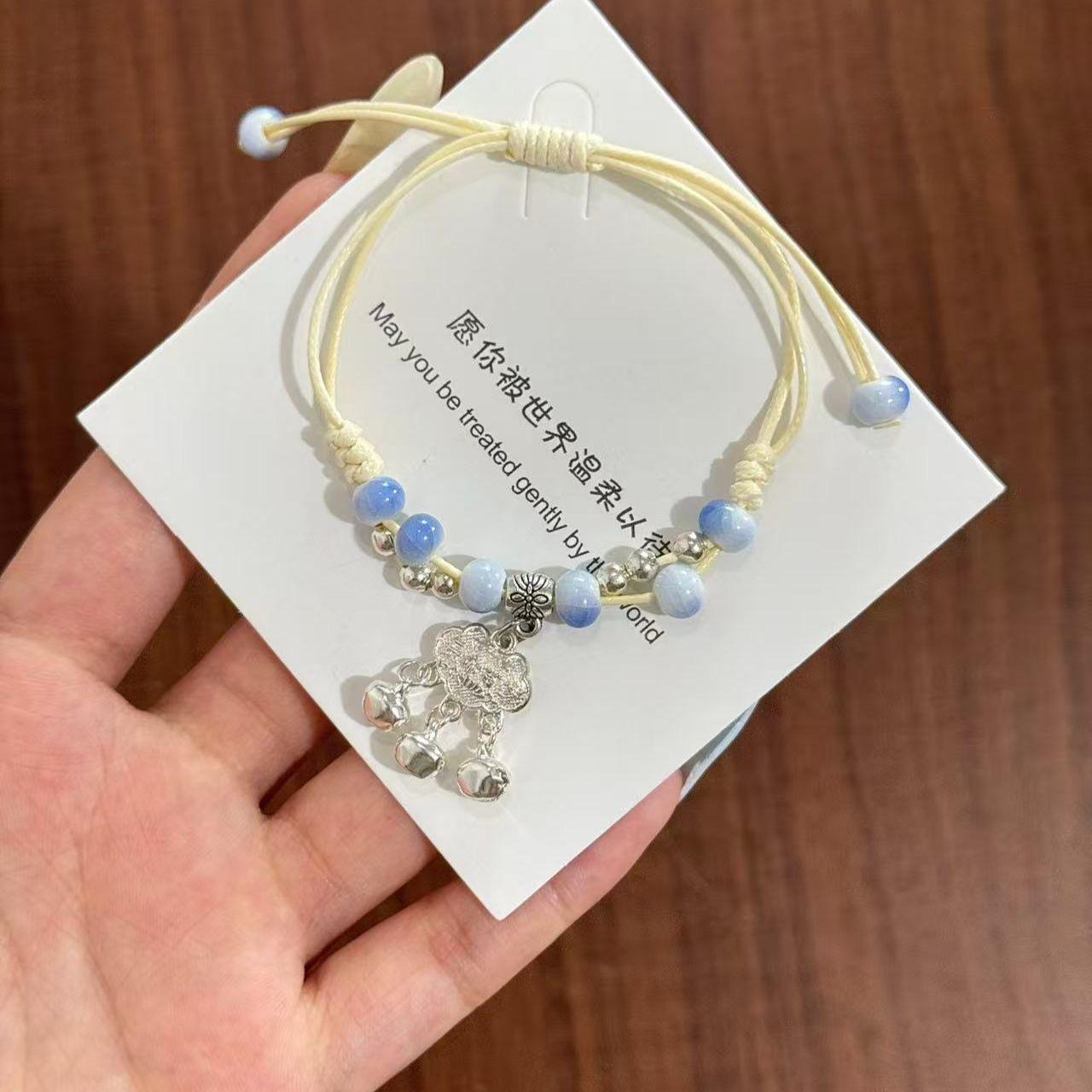 Цзиндэчжэньская керамика Замок мира Ручная нить - Свежий, Универсальный Студенческий Стиль для Прилавков Ночного Рынка