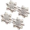Detachable Alloy Waist Cincher Button Sparkling Crystal Flower Closure No Sew Fashion Accessory
