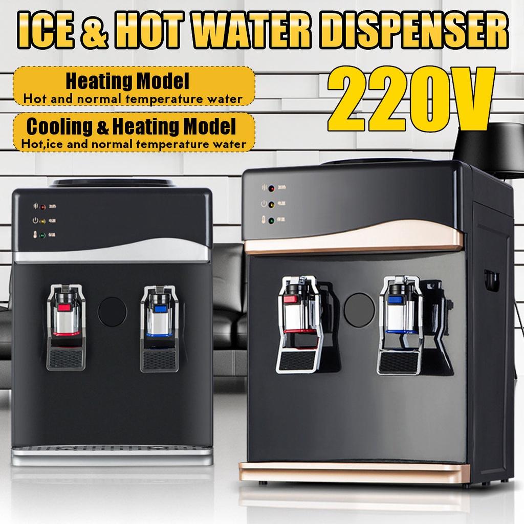 220V 550W Electric Water Dispenser Desktop Cold Hot Ice Water Cooler Heater Drinking Fountain for Home Office Coffee Tea Bar
