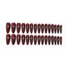 Deep Wine Red Cat Eye Almond Fake Nails - 30 Piece Set