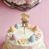 Colored Rabbit Easter Happy Cake Topper Dessert Decorations Gold Acrylic Kids Party Festival Cake Toppers Easter Baking Supplies