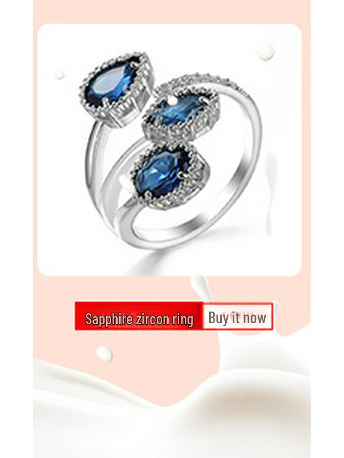 European & American Creative Zircon Fashion Jewelry Ring: New Hot-Selling Design