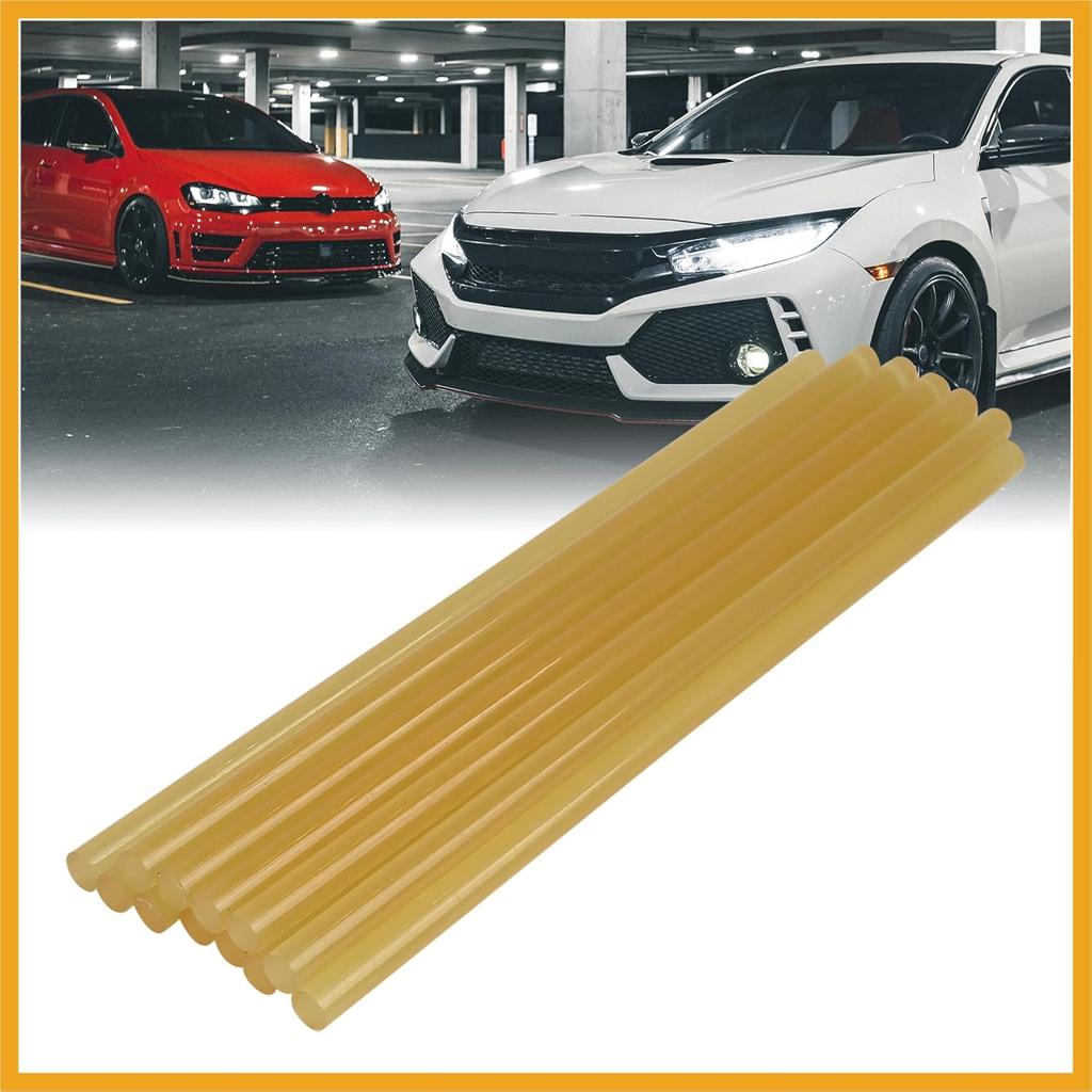 12 Pcs 7mm x 200mm Hot Glue Sticks Auto Body Paintless Dent Removal Repair Yellow for Car Replacement