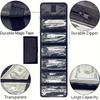 Money Organizer For Cash With 6 Zippered Pocket, Multipack Money Pouch, Cash Bill Organizer, Envelope Wallet Money Bag