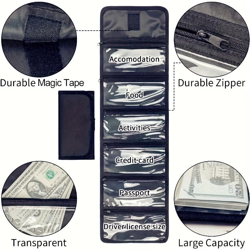 Money Organizer For Cash With 6 Zippered Pocket, Multipack Money Pouch, Cash Bill Organizer, Envelope Wallet Money Bag