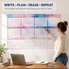Foldable Yearly Wall Planner Erasable Surface Calendar Planner Sheet New Full Year Planner  School