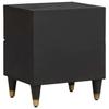 Nightstand Black 40 x 33 x 46 cm Solid Mango Wood