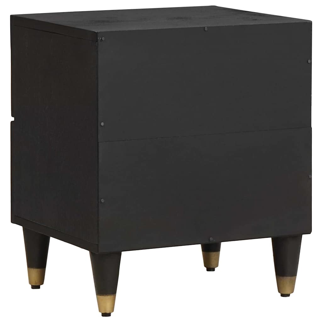 Nightstand Black 40 x 33 x 46 cm Solid Mango Wood
