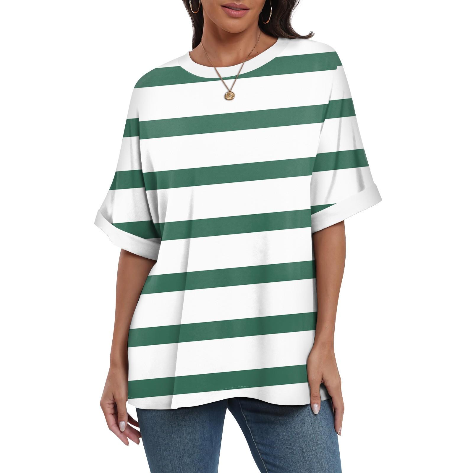 Женская свободная футболка оверсайз с принтом — фото 4