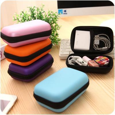 Fashion Travel Carry Pouch Headphone Bag Storage Box Cable Accessories Portable Case