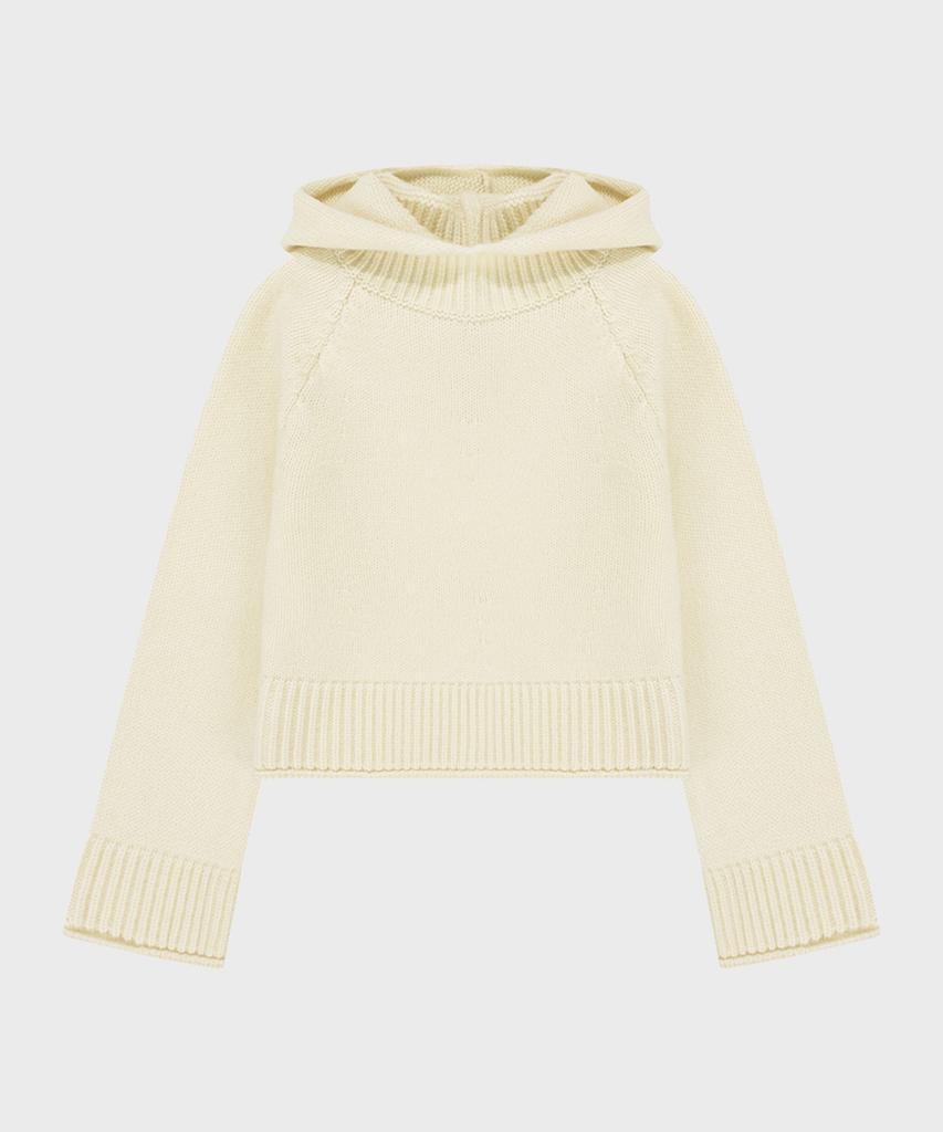 SINOON Wool Blend Hoodie Knit (Ivory)