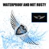 nlvc3 3D Metal Wings Emblem Car Side Mark Window Trunk Sticker Decal For Mitsubishi Lancer 9 10 Asx Outlander 3 Pajero L200 Xl  Galant