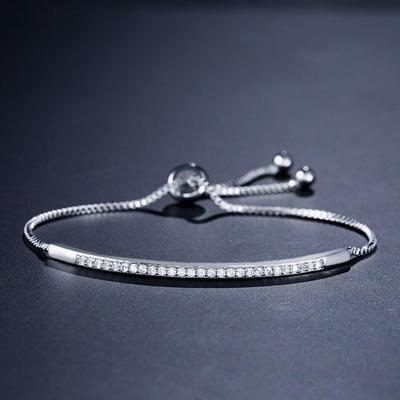 Verstellbares Kristallarmband Zartes Einfaches Armband für die Hand Elegantes Strassarmband für Damen