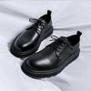 Fashion New trend  Men's Leisure business Men Fashion British leather shoes Lace-up Retro Fashion Party Wedding Thick Sole Men's Shoes