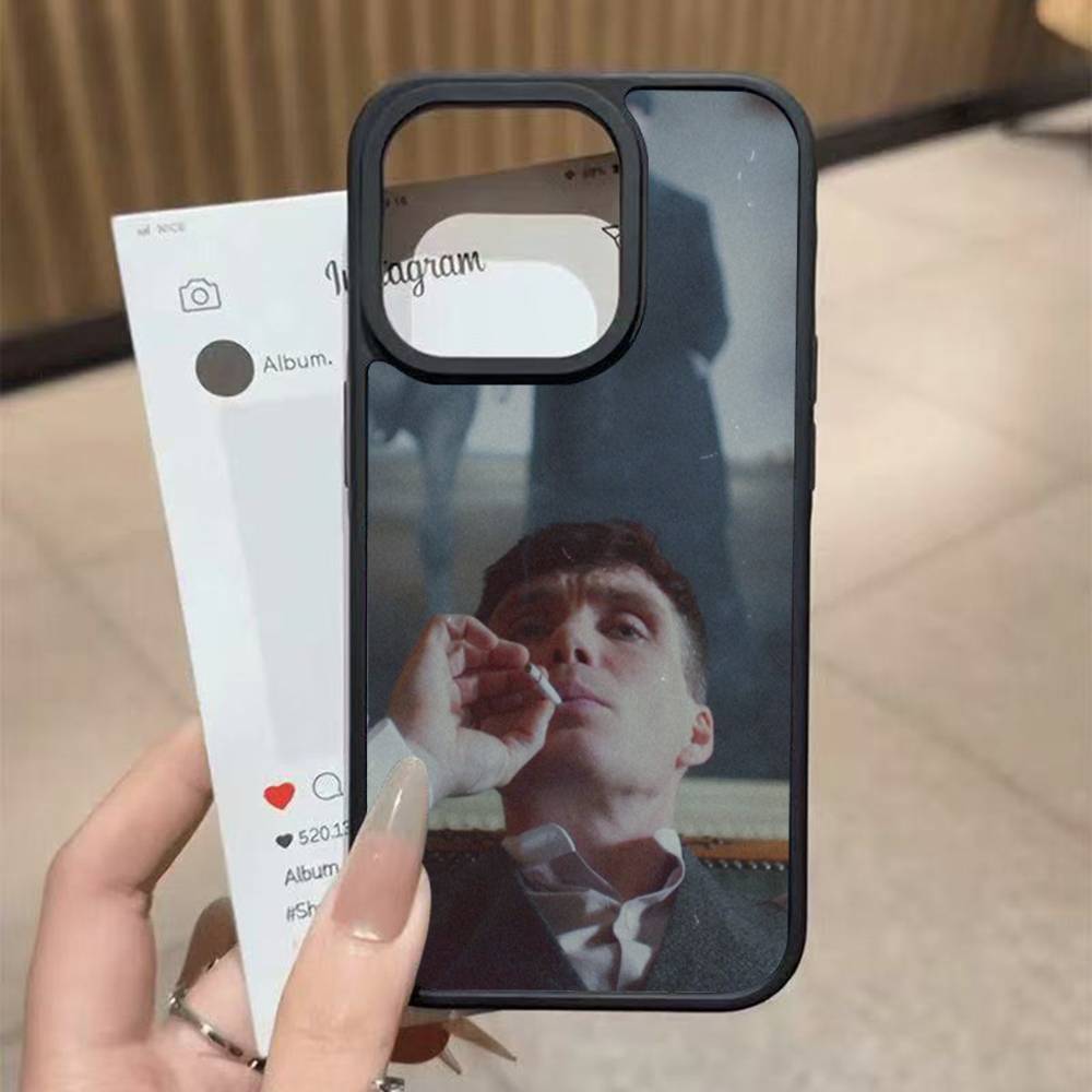 Movie P-Peaky B-Blinders Black Silicone Hard Plastic Phone Case For Iphone 17 Air 16 15 14 13 12 11 Pro Max PC+TPU Case