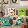 Christmas Cute Throw Pillow Covers Pattern Cushion Cover Suitable for Sofa Bedroom Car Pillow Cover