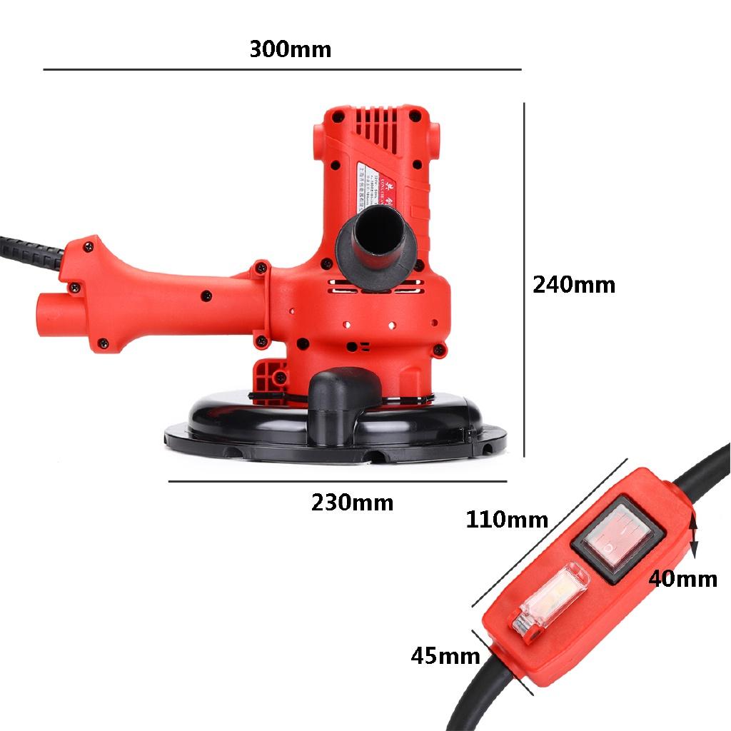AC220V Wall Putty Polisher Grinding Machine Portable Vacuum Self Clean Type Dry Wall Sanding Grinding Power Tools