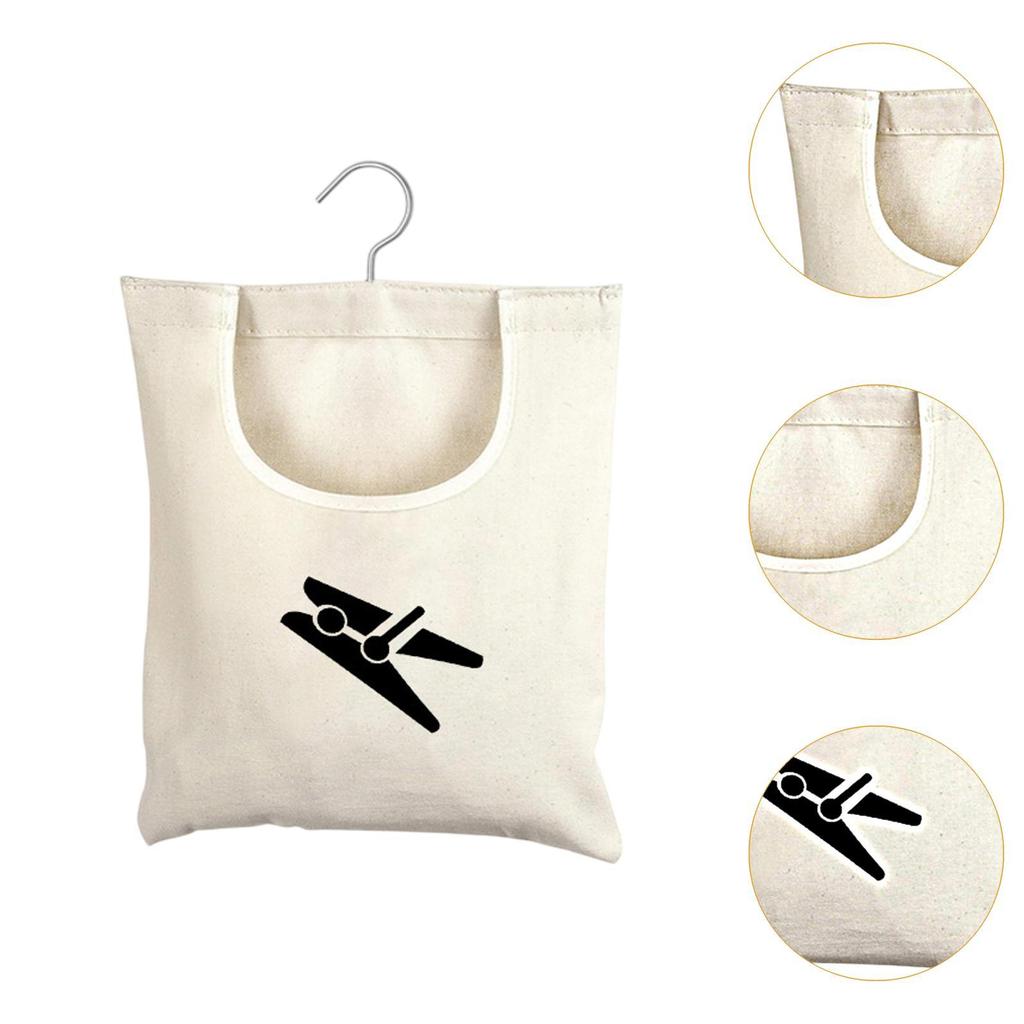 Multifunctional Clothespin Bag Washable Clothes Peg Organizer Space Saving for Home Bathroom Laundry Room Storage Bag