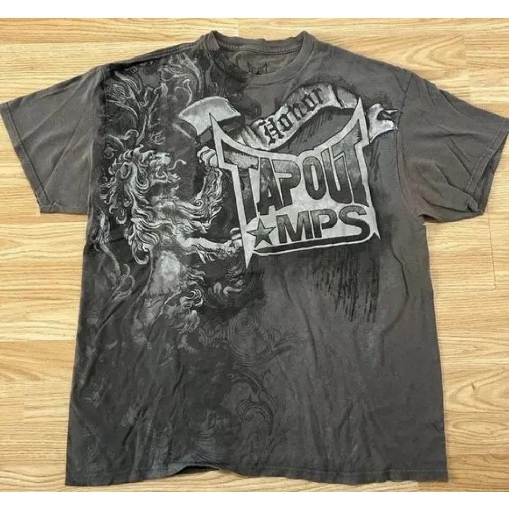 

RogueWave Уличный Стиль Женские Топы Короткий Рукав Ретро Готический Стиль От Кутюр Дизайн Гербовая Пошлина Y2k Панк Стиль XXL