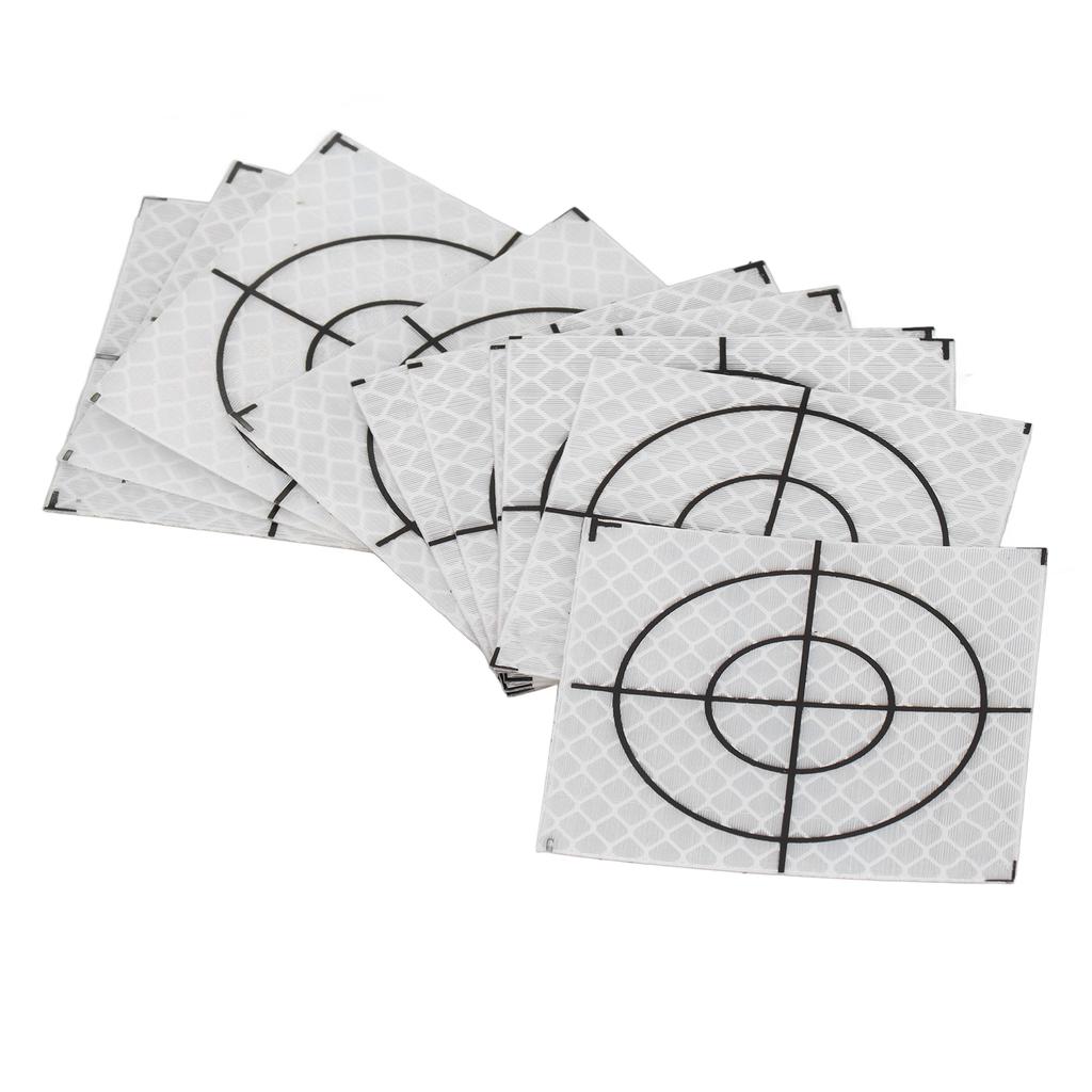 50Pcs Reflector Target Sticker Self Adhesive Reflective Tape for Total Station Measurement 6x6cm   2.36x2.36in