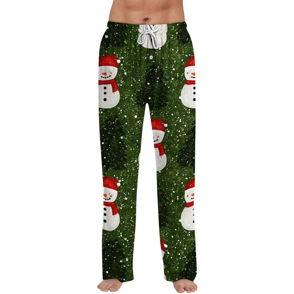 Men's Christmas Print Pajama Pants for Casual Lounging and Sleep
