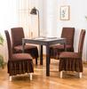 Thickened 3D Bubble Yarn Lace Skirt Chair Cover Home Universal All-inclusive Stretch One-piece Dining Chair Decorative Cover