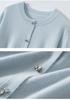 Twelve-Needle Rhinestone Button Cashmere Cardigan for Women - Autumn/Winter Knitwear