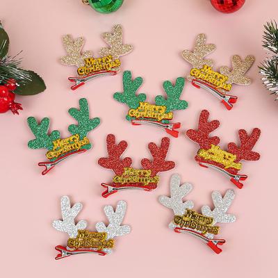 2/8 pz Fermagli per Capelli Renna di Natale Carini per Bambine Fermacapelli con Lettere di Natale Fermagli Accessori per Capelli Festa di Natale
