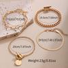 Hot-selling Snake Bone Chain Bracelet Set, Personalized and Creative Retro Metal OT Buckle Chain Bracelet