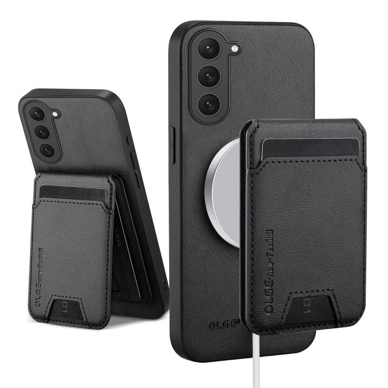 Applicable To Samsung Galaxy S23 Mobile Phone Case 23FE Cow Pattern Leather Magnetic Card Case New 23Ultra