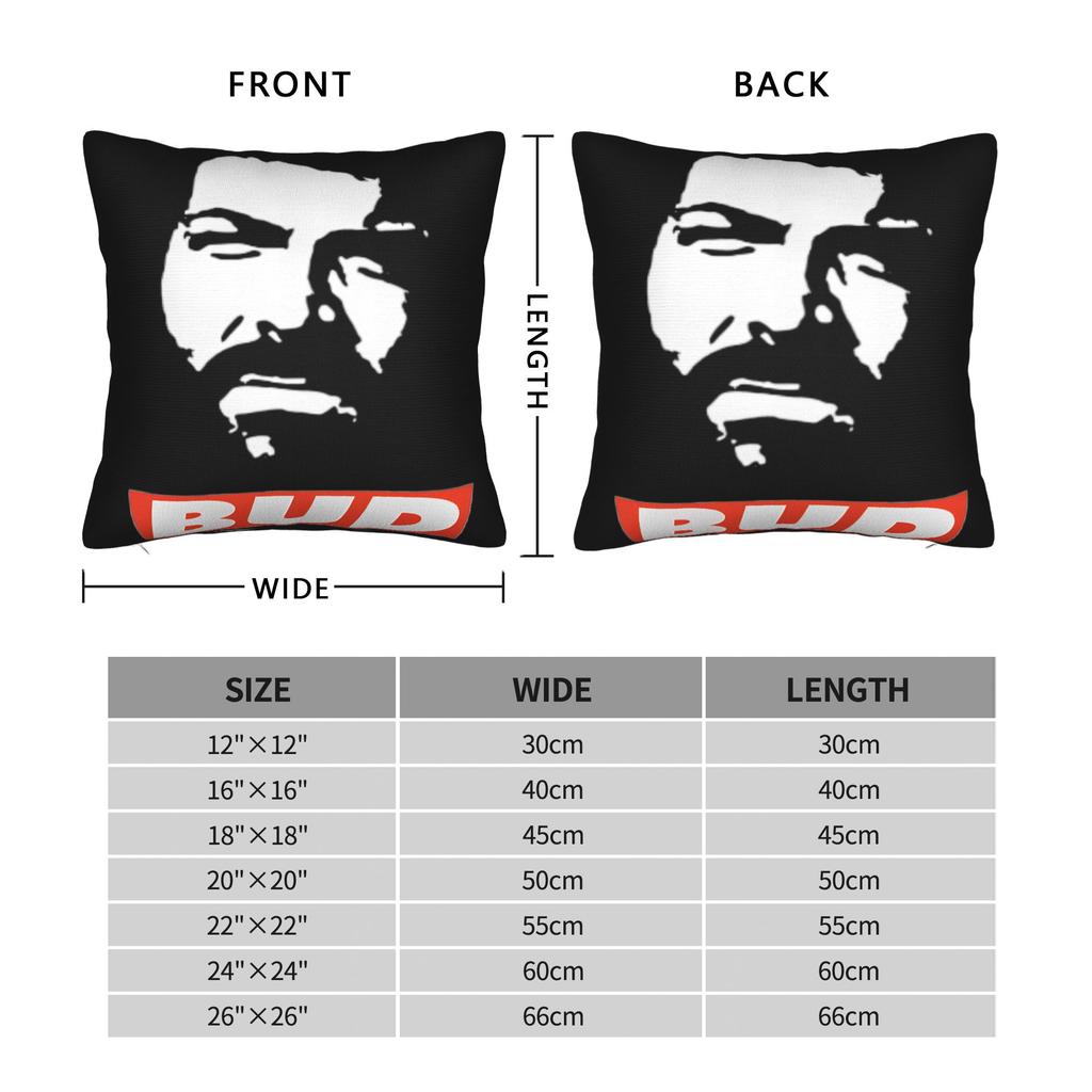 Pillow Case Bud Spencer Italian Actor Soft Pillow Cover For Living Room Sofa Kawaii Pillowcases