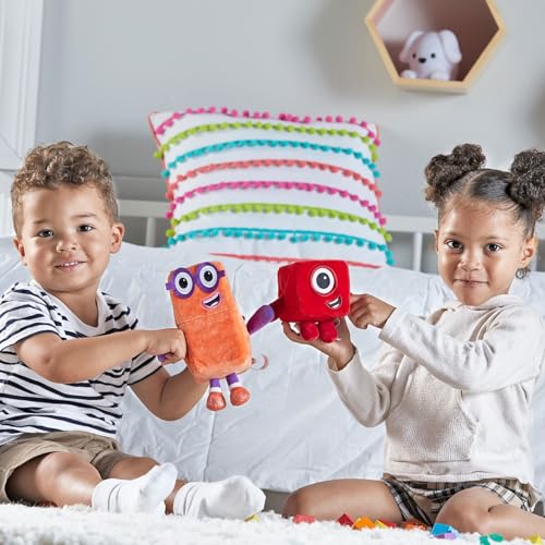 Plyšová hračka postavičky Numberblocks, Najlepší priatelia Jeden a Dva, 94554, Originál