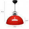 Kugel Rote Metall Pendelleuchte Küche Kronleuchter Büro Halle Café Deckenbeleuchtung