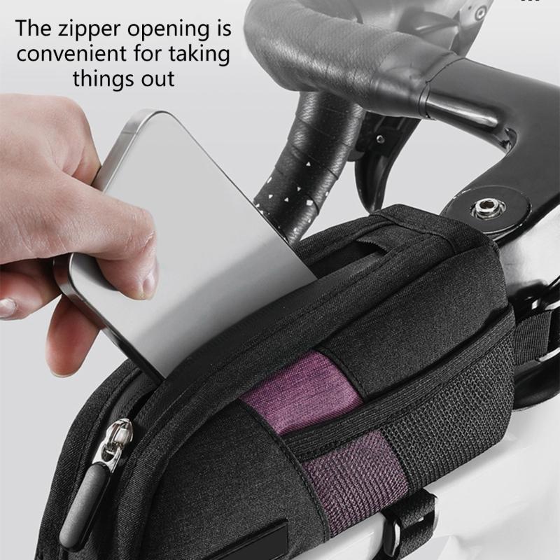 Large Capacity Bicycles Storage Bag Bike Frame Front Tube Bag Light Weight Cycling Bag Mountain Bike Front Saddles Bag